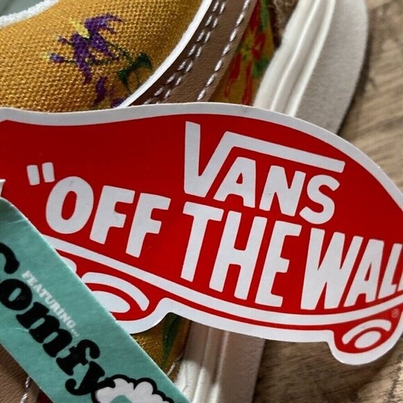 VANS Comfycush Old Skool Fatal Floral Golden Brown Shoes Sneakers Womens 6 NEW - Picture 10 of 11